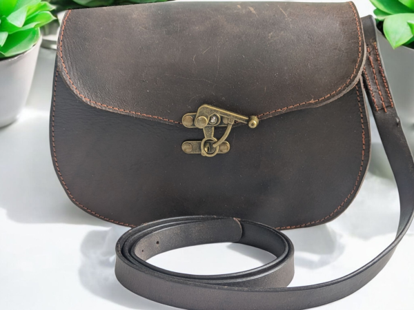 Brown Leather Saddle Bag